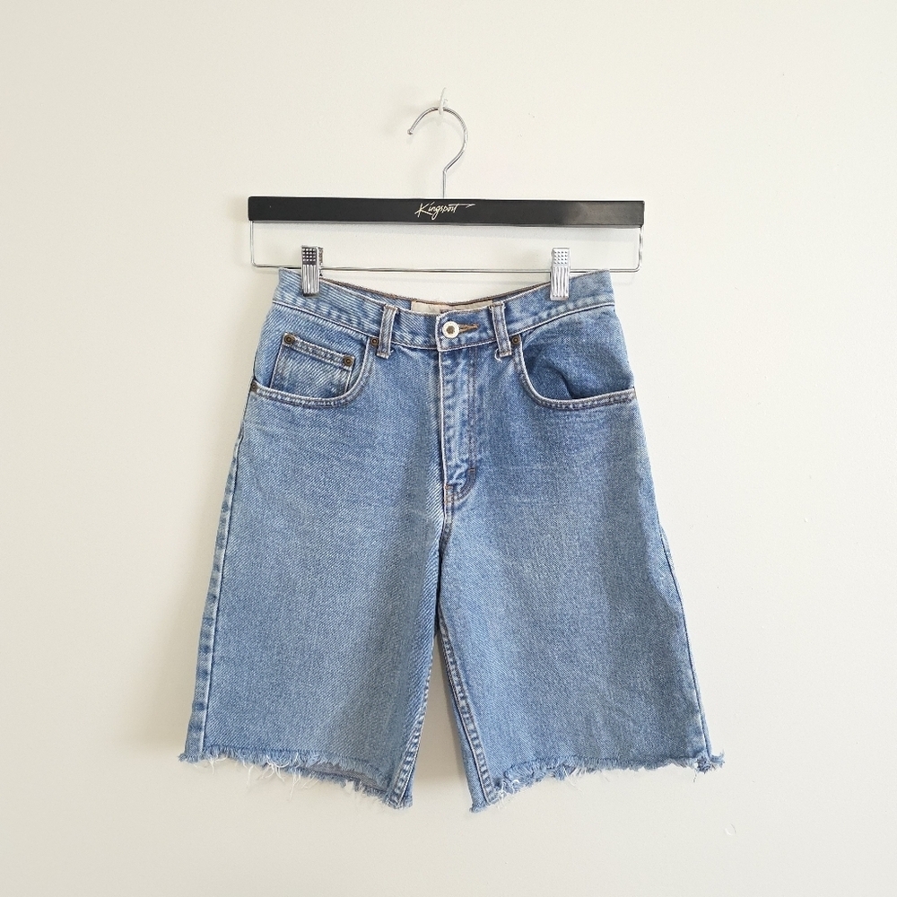 Vintage Bermuda Short Cut Off Denim Blue Jean Shorts NEVADA